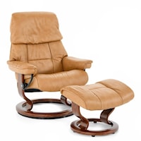 Small Classic Reclining Chair and Ottoman