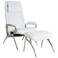 James Reclining Chair & Ottoman with Aluminum Base