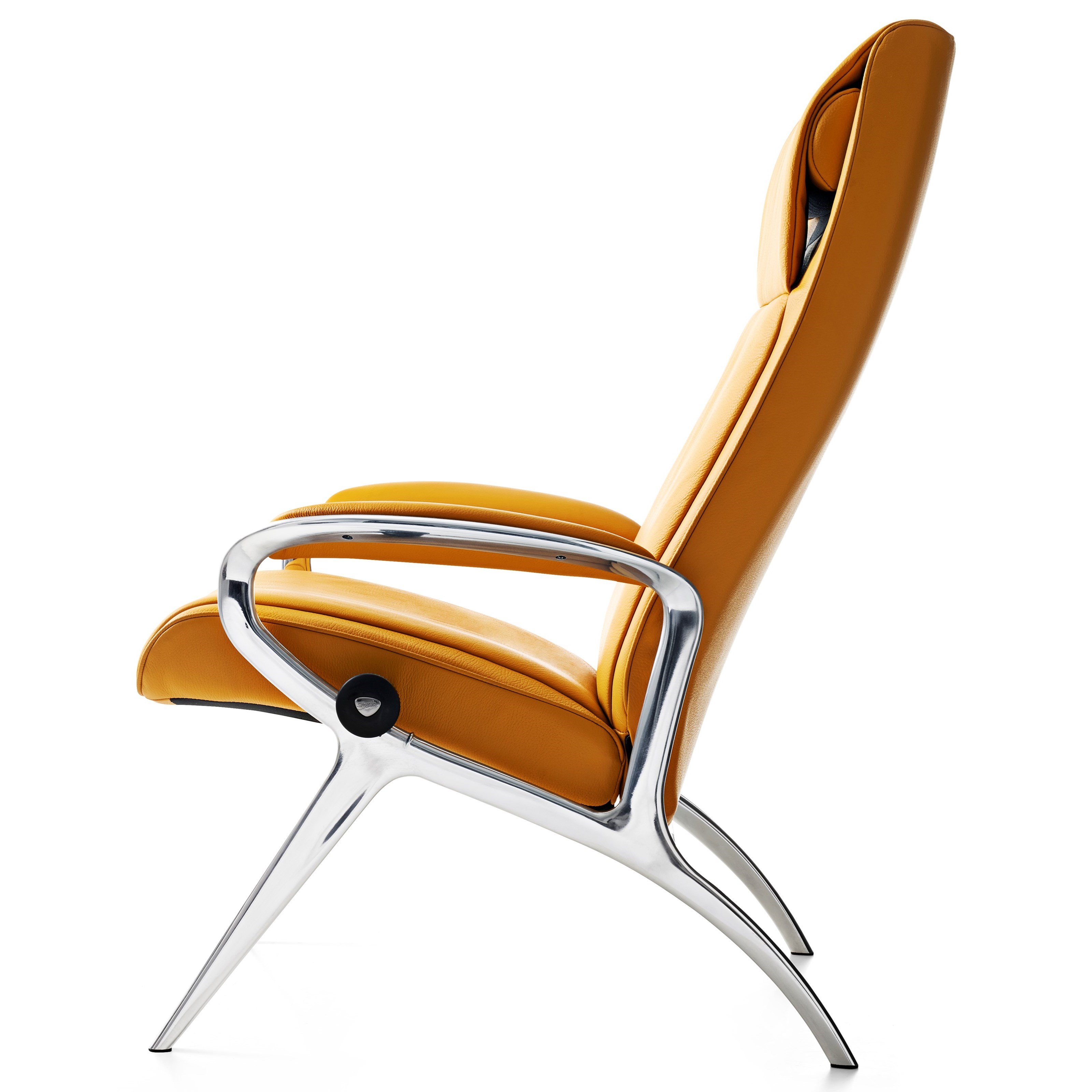 James Chair &amp; Ottoman with Aluminum Base