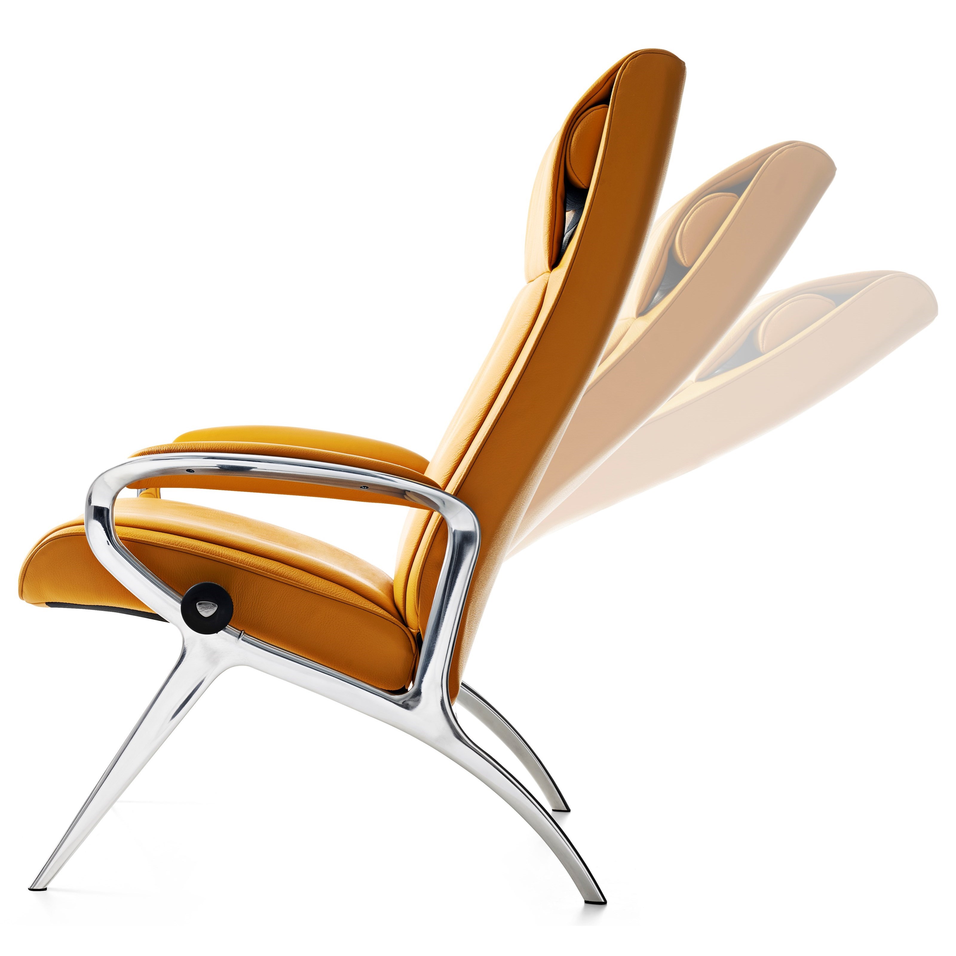 James Chair &amp; Ottoman with Aluminum Base