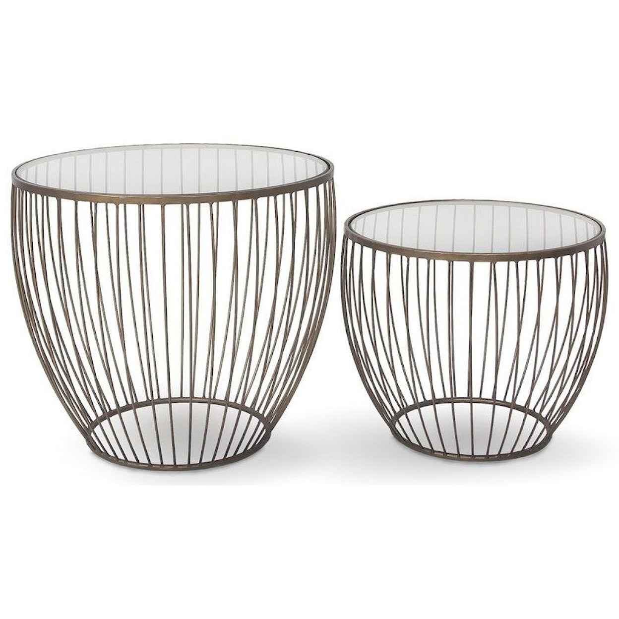 Style In Form Cyclone Cyclone Gold Accent Tables