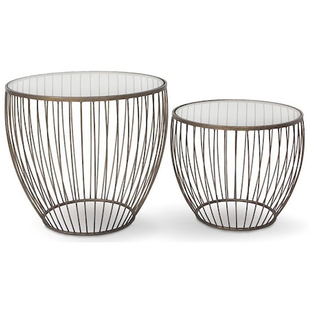 Cyclone Gold Accent Tables