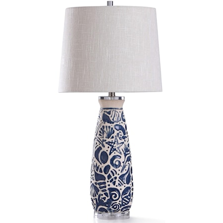 Blue Tropical Shell Lamp