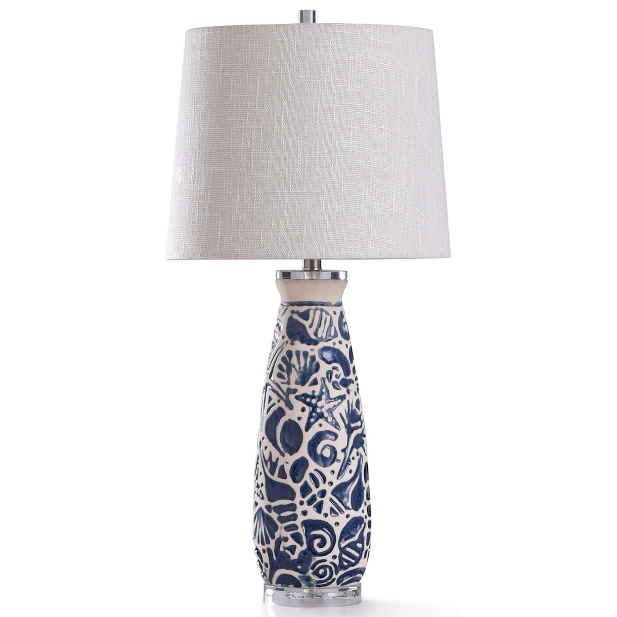 StyleCraft 2020 LAMPS Blue Tropical Shell Lamp