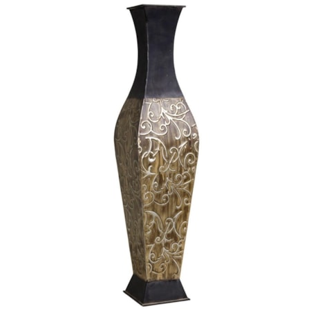 Carved Metal Container