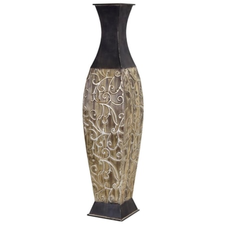 Carved Metal Container