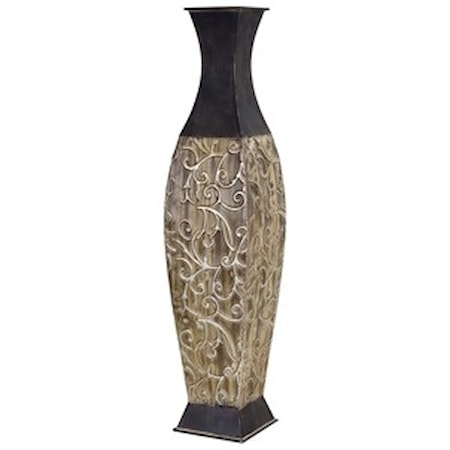 Carved Metal Container