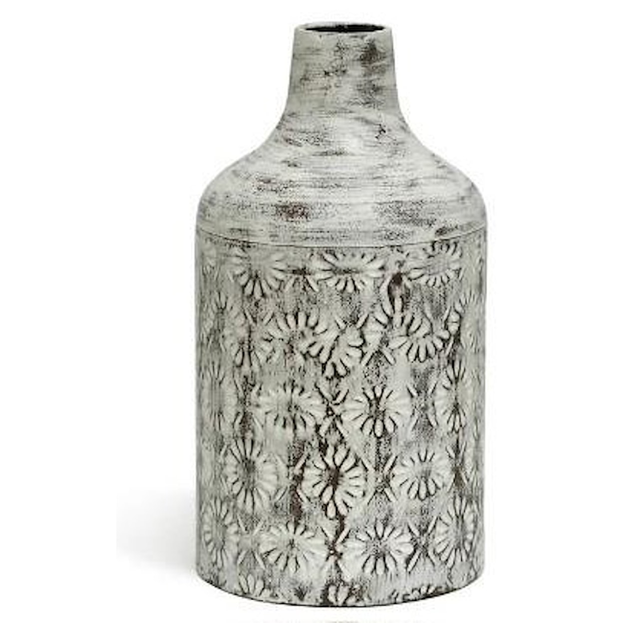 StyleCraft Accessories White Washed Decorative Vase