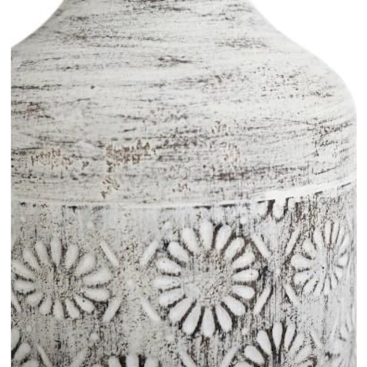 StyleCraft Accessories White Washed Decorative Vase