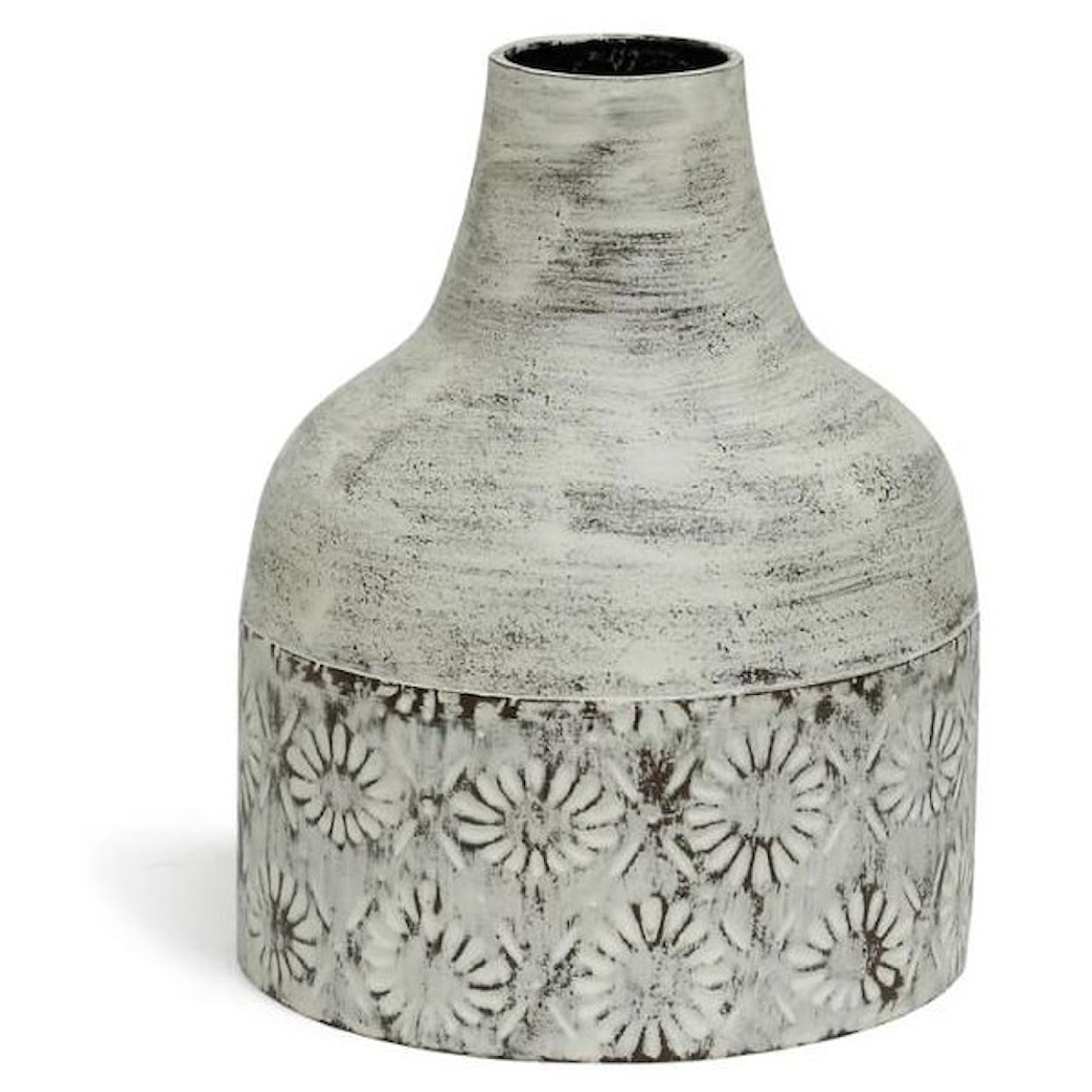 StyleCraft Accessories White Washed Decorative Vase