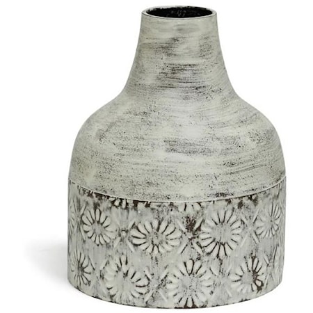 White Washed Decorative Vase