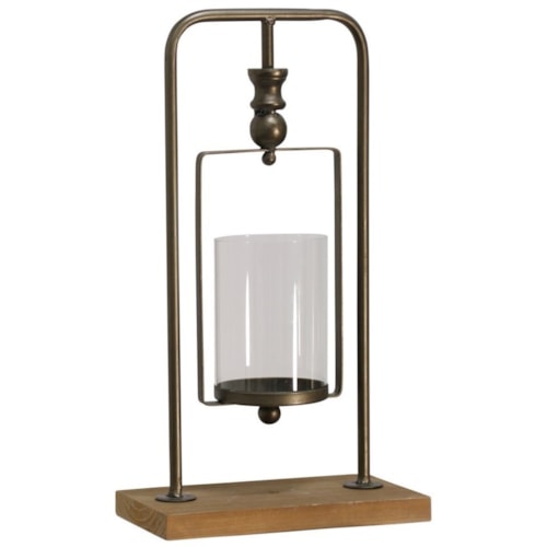 Natural Gold Industrial Candle Holder