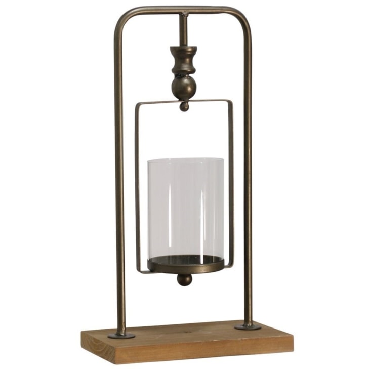 StyleCraft Accessories Natural Gold Industrial Candle Holder
