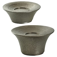 Set of Two Contemporary Candle Holders 