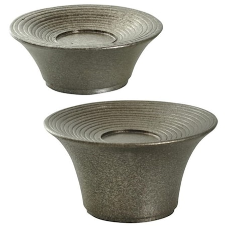 Set of Two Contemporary Candle Holders 