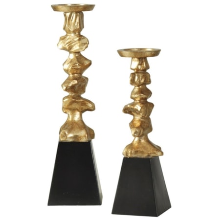 Set of Two Vintage Candle Holders