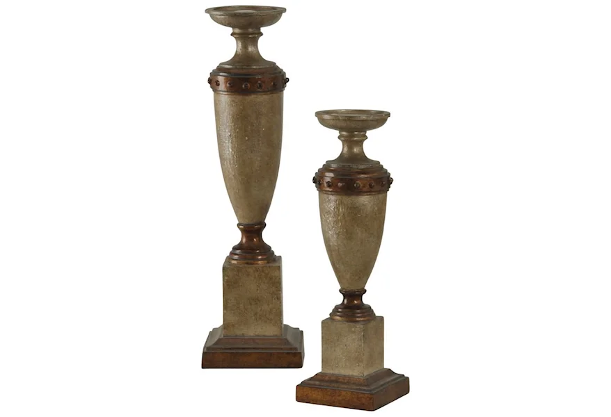 Accessories Traditional Pair of Candleholders  by StyleCraft at Alison Craig Home Furnishings