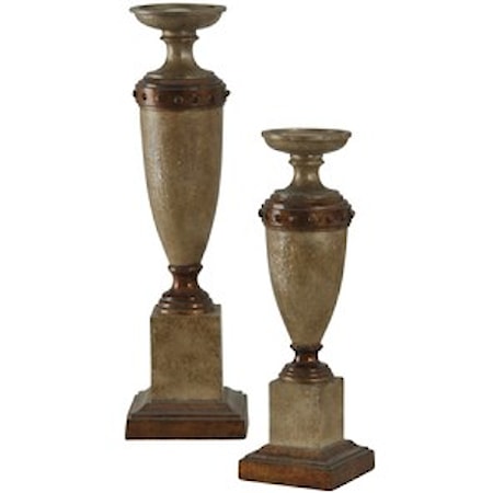 Traditional Pair of Candleholders 