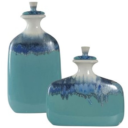 Set of Two Ceramic Jars