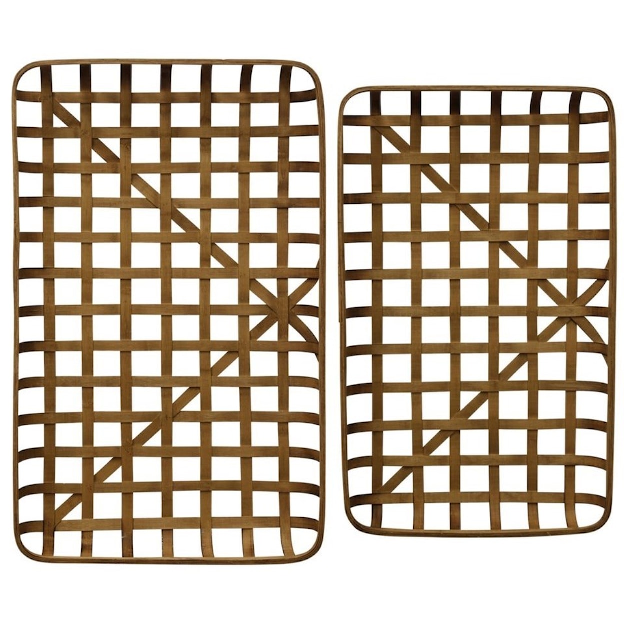 StyleCraft Accessories Set of Two Bamboo Trays