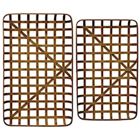 Paracel Natural, Industrial Traditional, Set of Two Bamboo Trays