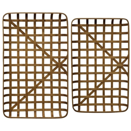Paracel Natural, Industrial Traditional, Set of Two Bamboo Trays