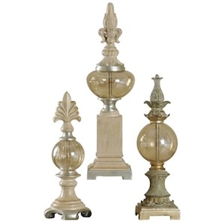 Set of 3 Decorative Finials