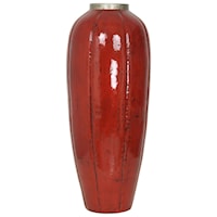 Tall Red Labu Vase