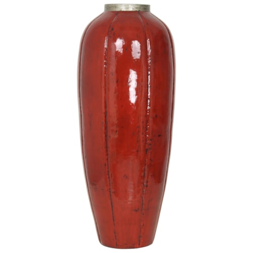 Tall Red Labu Vase