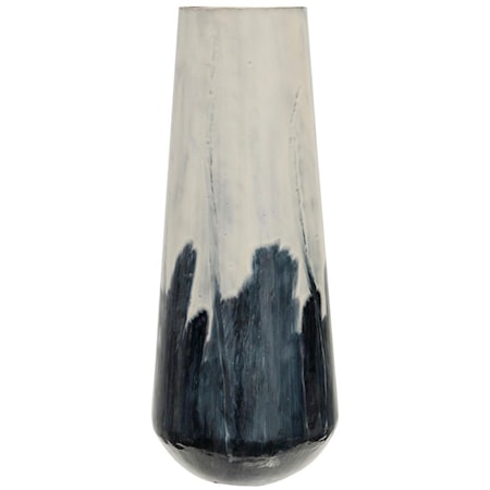 Azure Metal Vase