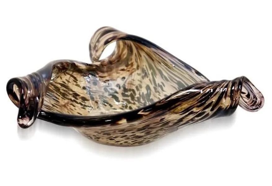 Accessories Murano Glass Bowl in Tortoiseshell by StyleCraft at Coconis Furniture & Mattress 1st