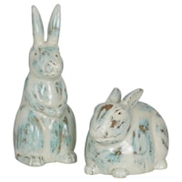 Transitional Set of Two Rabbit Figurines