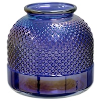 Diamond Stud Violet Pearl Recycled Spanish Glass Vase