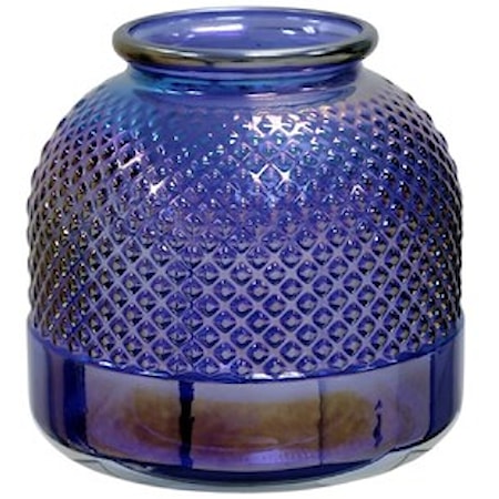 Diamond Stud Violet Pearl 9&quot; Vase