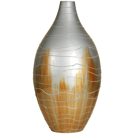 Corner Vase with Raised Grains