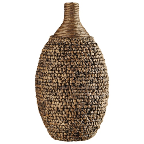 Brown Tall Round Vase