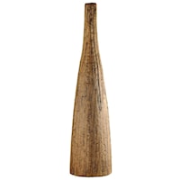 Rustic Large Vase with Natural Hyacinth Skin Strips