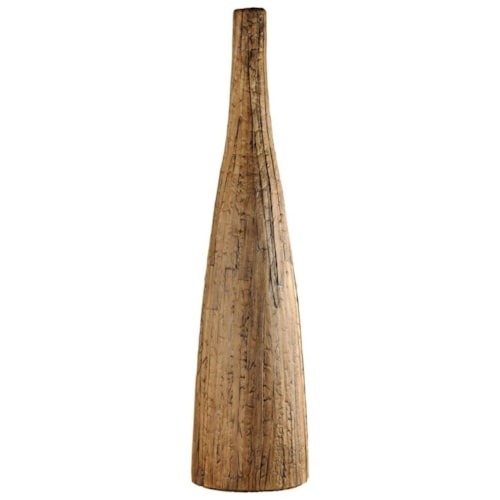 Rustic Large Vase with Natural Hyacinth Skin Strips