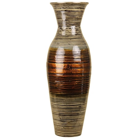 Natural Spun Bamboo Vase