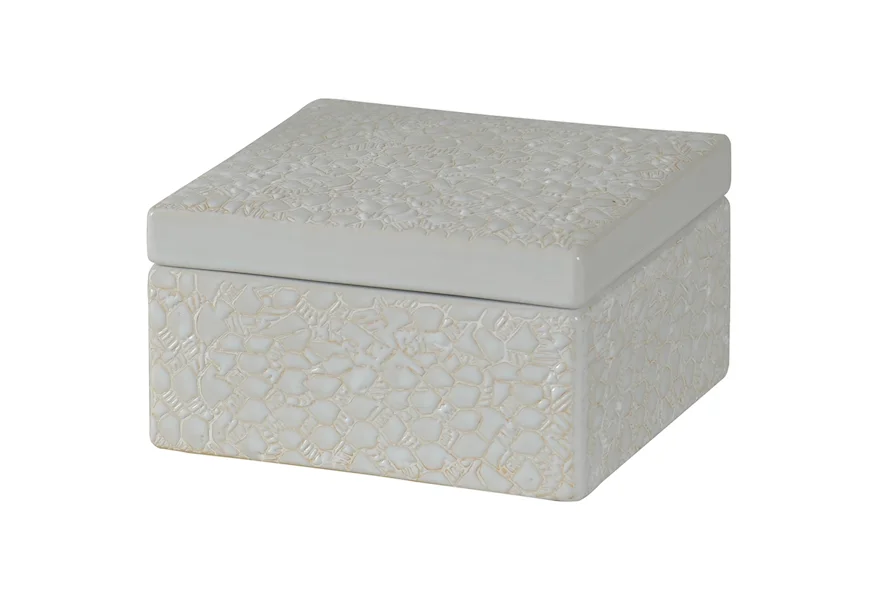 Accessories Square Stoneware Box by StyleCraft at Alison Craig Home Furnishings