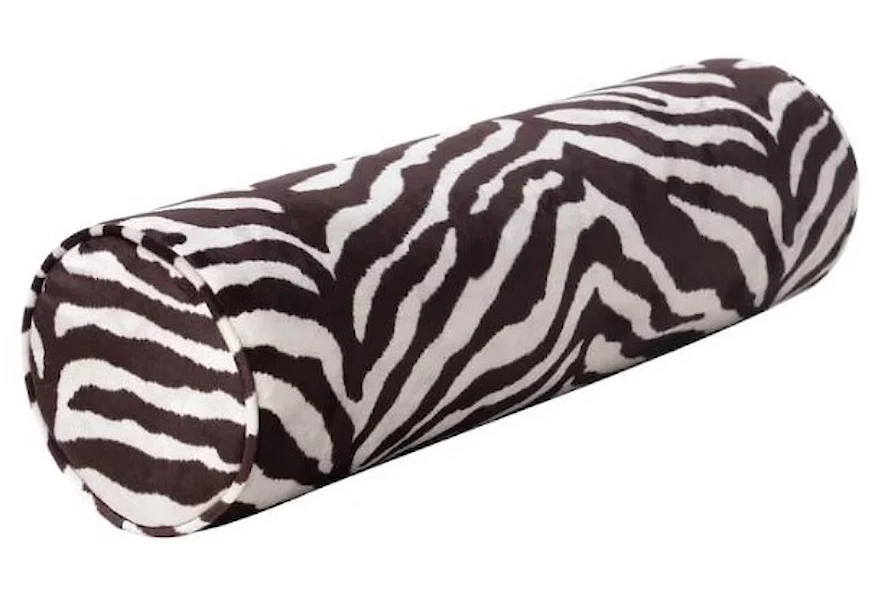 Accessories Brown Zebra Print Bolster Pillow by StyleCraft at Coconis Furniture & Mattress 1st