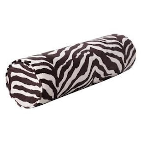 Brown Zebra Print Bolster Pillow