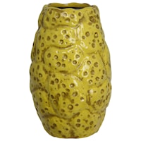 Small Textured Yellow Vase