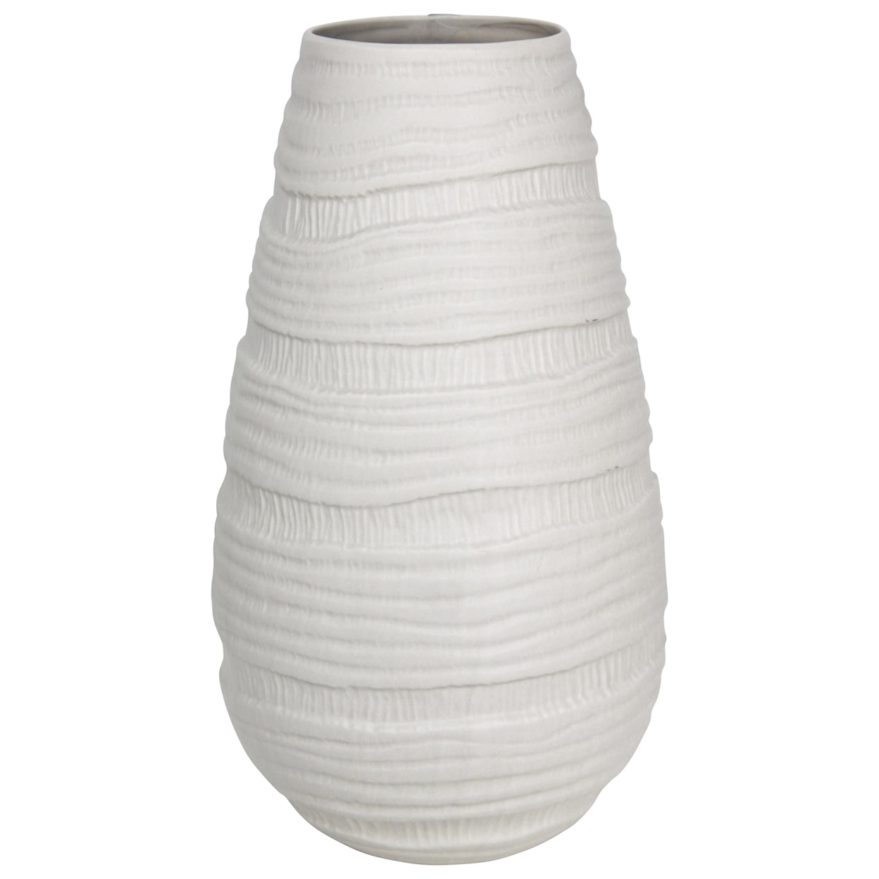 StyleCraft Accessories White Ceramic Vase