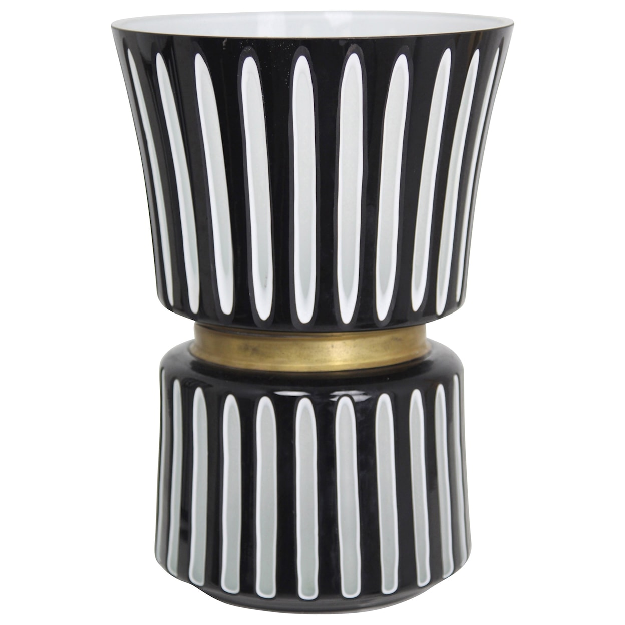 StyleCraft Accessories Black and White Ceramic Vase