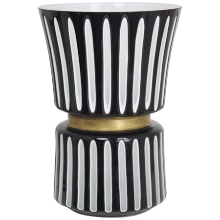 Black and White Ceramic Vase