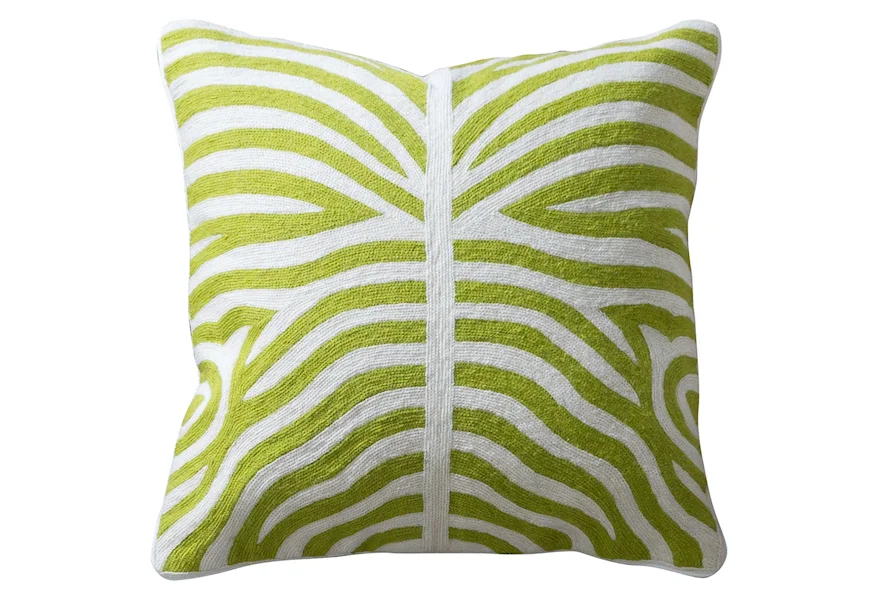 Accessories Green and White Accent Pillow by StyleCraft at Weinberger's Furniture