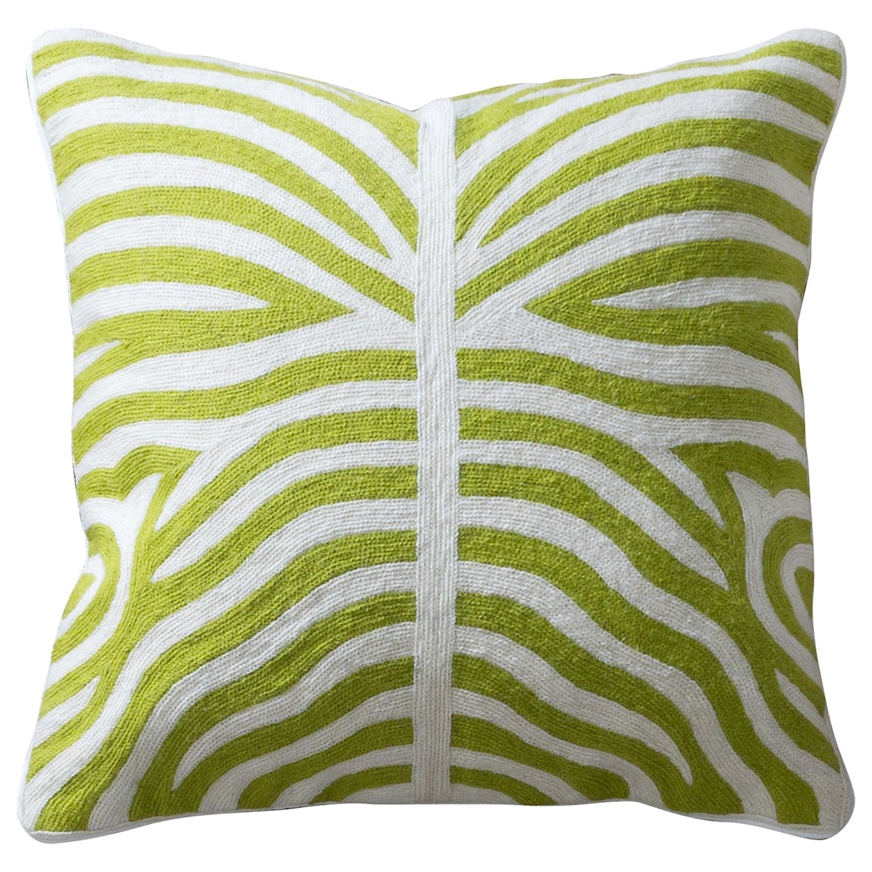 StyleCraft Accessories Green and White Accent Pillow