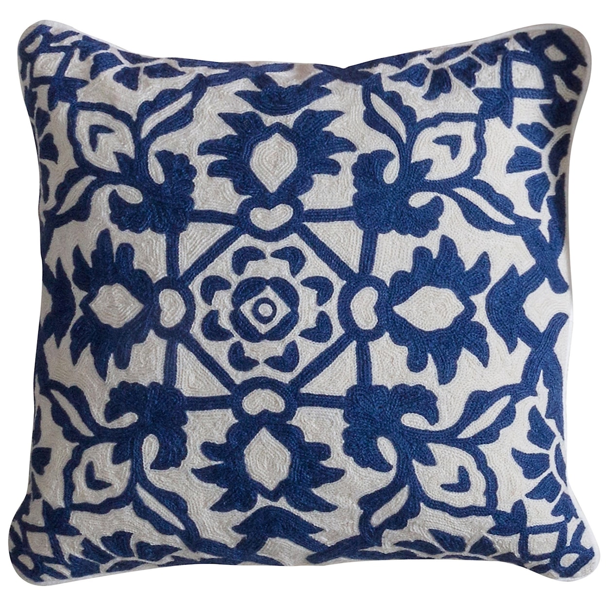 StyleCraft Accessories Blue and White Accent Pillow