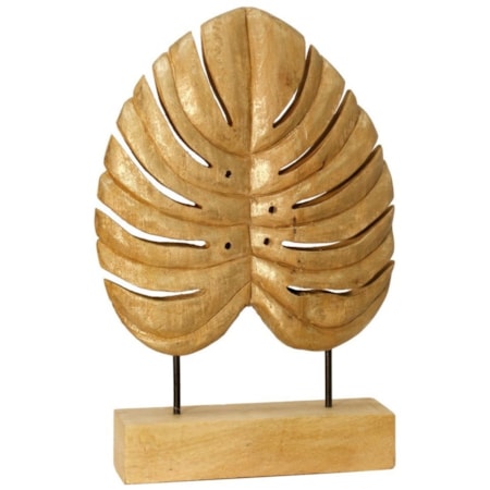 Carved Wood Leaf